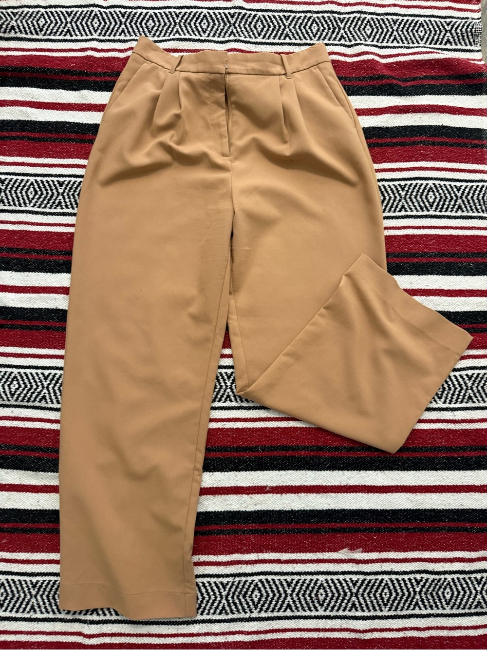 Abercrombie & Fitch Tan High-Waist Trousers